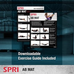 SPRI Ab Mat – Workout Accessory for Abdominal Exercises, Sit-Ups, Black