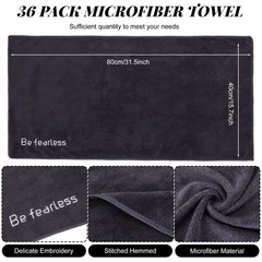 Newwiee 36 Pcs Microfiber Gym Towels For Exercise Fitness Bulk 32 X 16 Inch