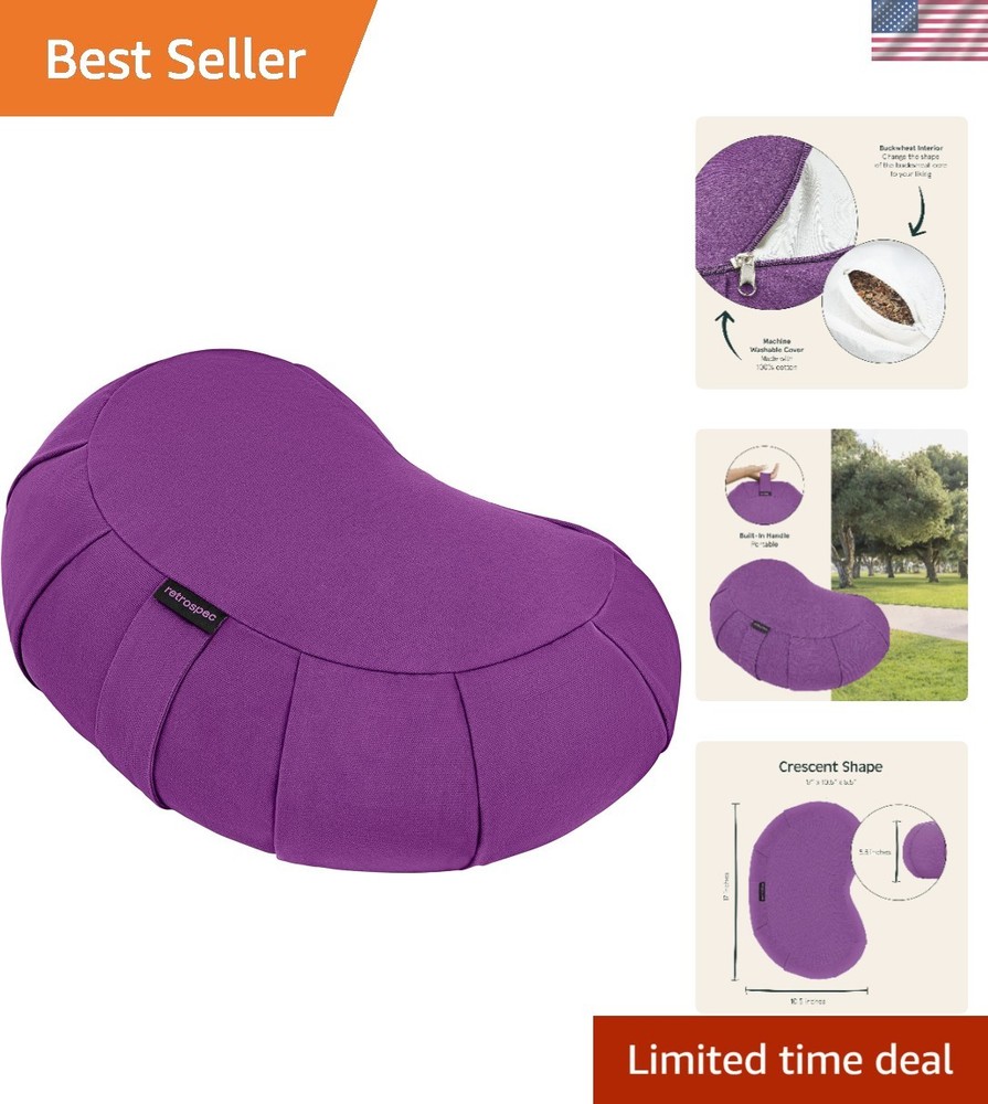 Sedona Zafu Meditation Cushion Filled w/Buckwheat Hulls – Yoga Pillow for Med…