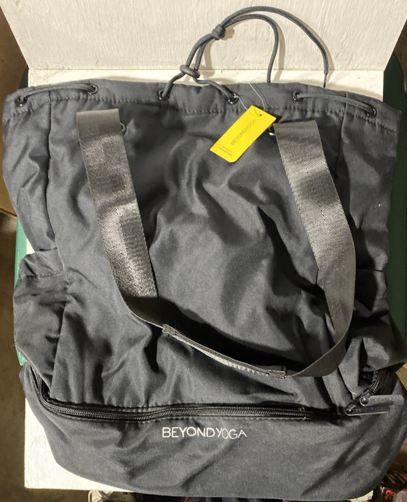 Beyond Yoga Convertible Gym Bag Black Backpack Tote Weekend Bag NEW w/Tags
