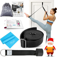 Stretching Strap with Door Anchor & Resistance Band – Leg Stretcher for Improvin
