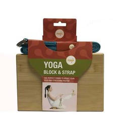 Bamboo Yoga Block & Strap Combo