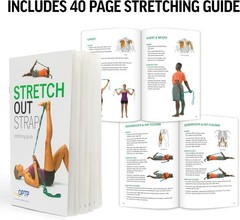 OPTP The Original Stretch Out Strap with Exercise Book, for Flexibility and Mobi