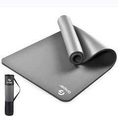 Gruper Thick Yoga Mat Non Slip, Large Size 72″ L x 72 x 24 x 0.4 inches, Grey