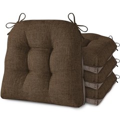 Chair Cushions for Dining Chairs Set of Kitchen Seat Cushions with 4 Coffee