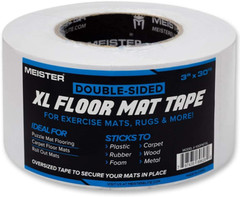 Meister Double-Sided XL Floor Mat Tape – Roll – 3in x 30yd, Transparent
