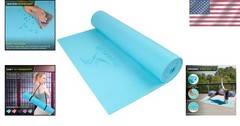 Yoga Exercise Mat 72 Inch x 24 Inch Lightweight Non Skid PVC for Daily Practice