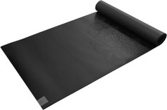 Gaiam Dry-Grip Yoga Mat 5mm Thick Non-Slip Exercise & Fitness Black 68 x 24 Inch