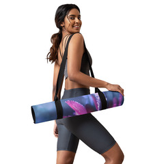 Pretty Yoga Mat SPIRITUAL LOTUS FLOWER Yoga Mat Rubber Pilates Meditation Room