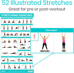 Yoga Poses + Stretching Exercises + Resistance Band Workouts Poster (3 Pack) 149