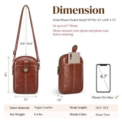S-ZONE Small Crossbody Bags for Women Trendy RFID Blocking Cell Phone Purse V…