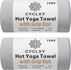 2 Pack Hot Yoga Towels, Viscose Fiber Yoga Mat Non-Slip Towel