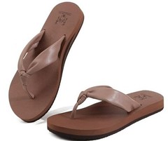 Womens Flip Flops With Arch Support Comfortable Yoga Mat Cushion Thong 8 Brown