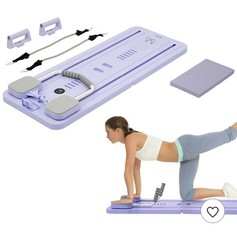 Fitvids 5 in 1 Multi Purpose Pilates Reformer Board Set and Core Trainer, Purple