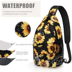 Crossbody Bags for Women Men Trendy Sling Bag Backpack Casual Medium Sunflower