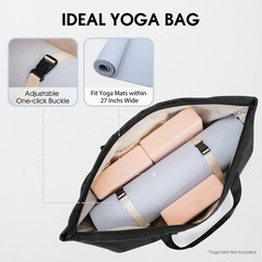 Large Yoga Mat Bag with Shoes Compartment and Wet Pocket Ladies Pilates Gym T…