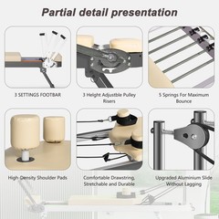 Foldable Pilates Reformer Machine – Home Gym Exercise Equipment