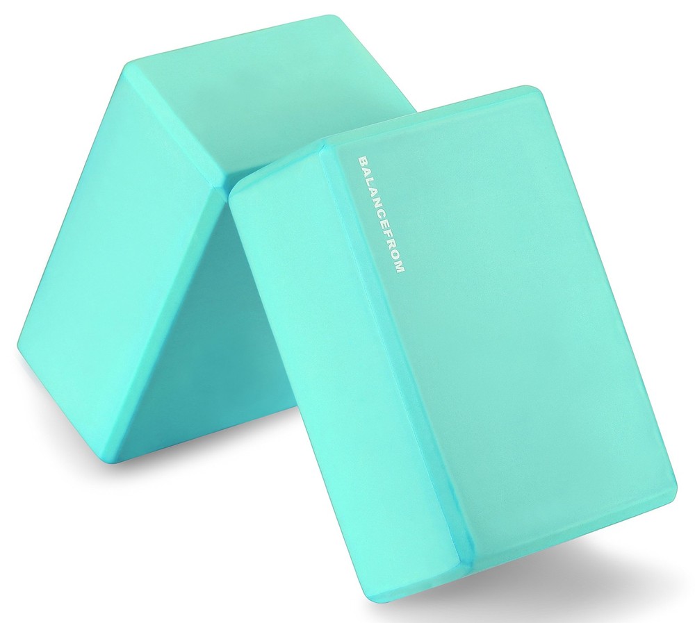 Fitvids Set of 2 High Density Yoga 9 x 6 x 4 inch (2 Count, Pack 1), Green