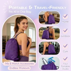 EgoNova 13-Pc Women’s Pilates Kit: Ring, Mini Ball, Bands & Weights for Home