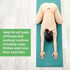 Essentials 1/4″ Thin 6mm Yoga & Pilates Fitness & Exercise Mat W/ Easy-Cinch