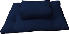 Navy Zabuton Zafu Set, Yoga Meditation Cushions, Floor Sitting Seats, Kneel
