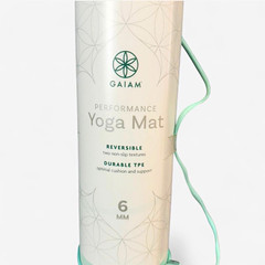 Gaiam Performance Reversible Non-Slip TPE Yoga Mat 6mm Mint Green