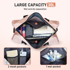 Gym Workout Yoga Mat Tote Bag Water Bottle Wet Dry Pocket Pilates Carrier