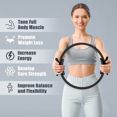RitFit Pilates Ring 14″ Fitness Circle | Tone Thighs & Core, Bonus Guide