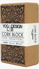 BRAND NEW – Yoga Design Lab – Cork Yoga Block in Mandala Black Limited Edition