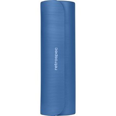 Denim Blue Solana Yoga Mat – 1″ Thick & Non-Slip Nylon Strap – 1″ Thick