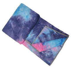 HYOOG Yoga Towel for Mat, Non Slip Mat Cover Hot Large, Purple-pink