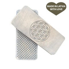 Sadhu board with Galvanized nails “Flower of Life”, Foot massage Reflexology