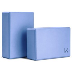 Yoga Block, High Density EVA Foam Blocks for Yoga, Pilates, 2-Pack-Light Blue