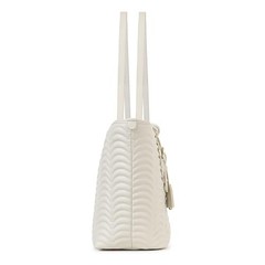 TOTE N°1 Large Structured Tote – Vegan Leather Shoulder Bag for Laptop White