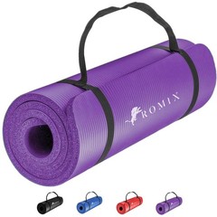 72″x24″ NonSlip Thick 2/5 Inch 10mm Yoga Mat For Men Women Carry Bag Strap
