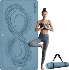Large 76″X40″X0.4″ Yoga Mat – Extra Width & Thick Non-Slip Exercise Mat, Versati