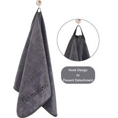 Wuwahold Microfiber Gym Towels Bigger Size 3P-15×31 inches, Grey+blue+purple