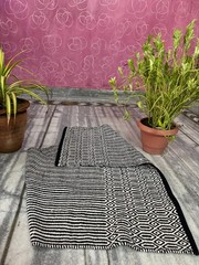 Brown Black Tribal Yoga Mat Handwoven Cotton Non Slip Exercise Meditation Mat
