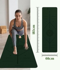 Pro Yoga Mat With Body Alignment Lines, Yoga Mat Non Slip 6mm Sports…