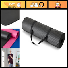 Extra Thick Yoga Mat with Carrying Strap – Non-Slip, Durable Fitness Mat