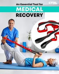 Stretching Strap with Loops – Non Elastic Stretch Band for Physical Therapy