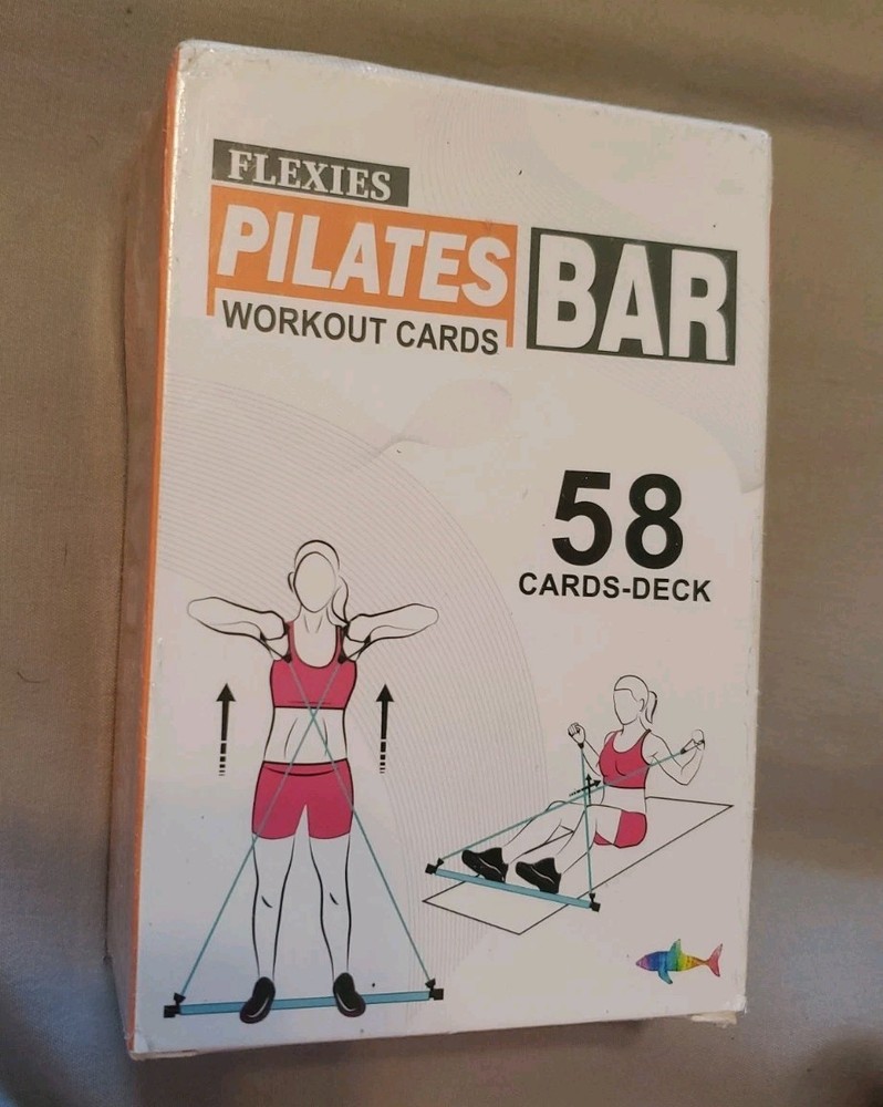 Flexies Pilates Bar Workout Cards | 58 Exercise Cards with Postures, Breathin…