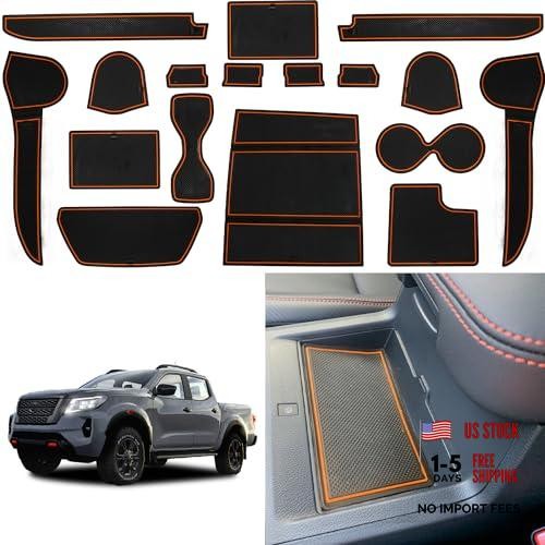 Center Console Liner for Nissan Frontier Accessories 2022 2023 2024 2025 Orange