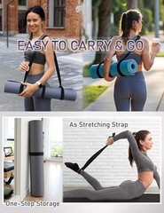 Yoga Mat Carrier Strap Adjustable Cotton Blend Shoulder Sling for Gym Exercise