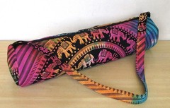 Tie Dye Elephant Yoga Mat Carrier Bag Hippie Mandala Cotton Bag With Shoulder US