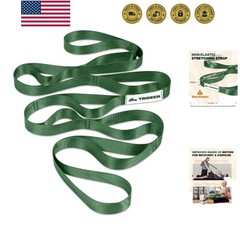 Non-Elastic Stretching Strap with Loops for Physical Therapy & Rehab, Knee Hi…