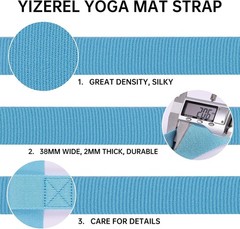 2-Pack Adjustable Yoga Mat Straps – Stylish Carrying Solution for Practitioners
