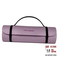 Solana Yoga Mat 1″ & 1/2″ Thick w/Nylon Strap for Men & Violet Haze 1 inch
