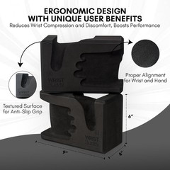 WRIST Buddy Yoga Blocks Gray 2pk | Reduces and Prevents Wrist Pain, Comfort 19z