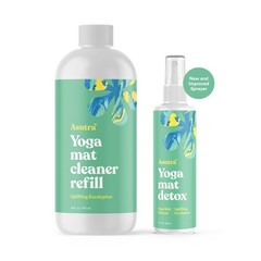 Yoga Mat Cleaner Spray Uplifting Eucalyptus, 4 fl oz No Slippery Residue, Or…